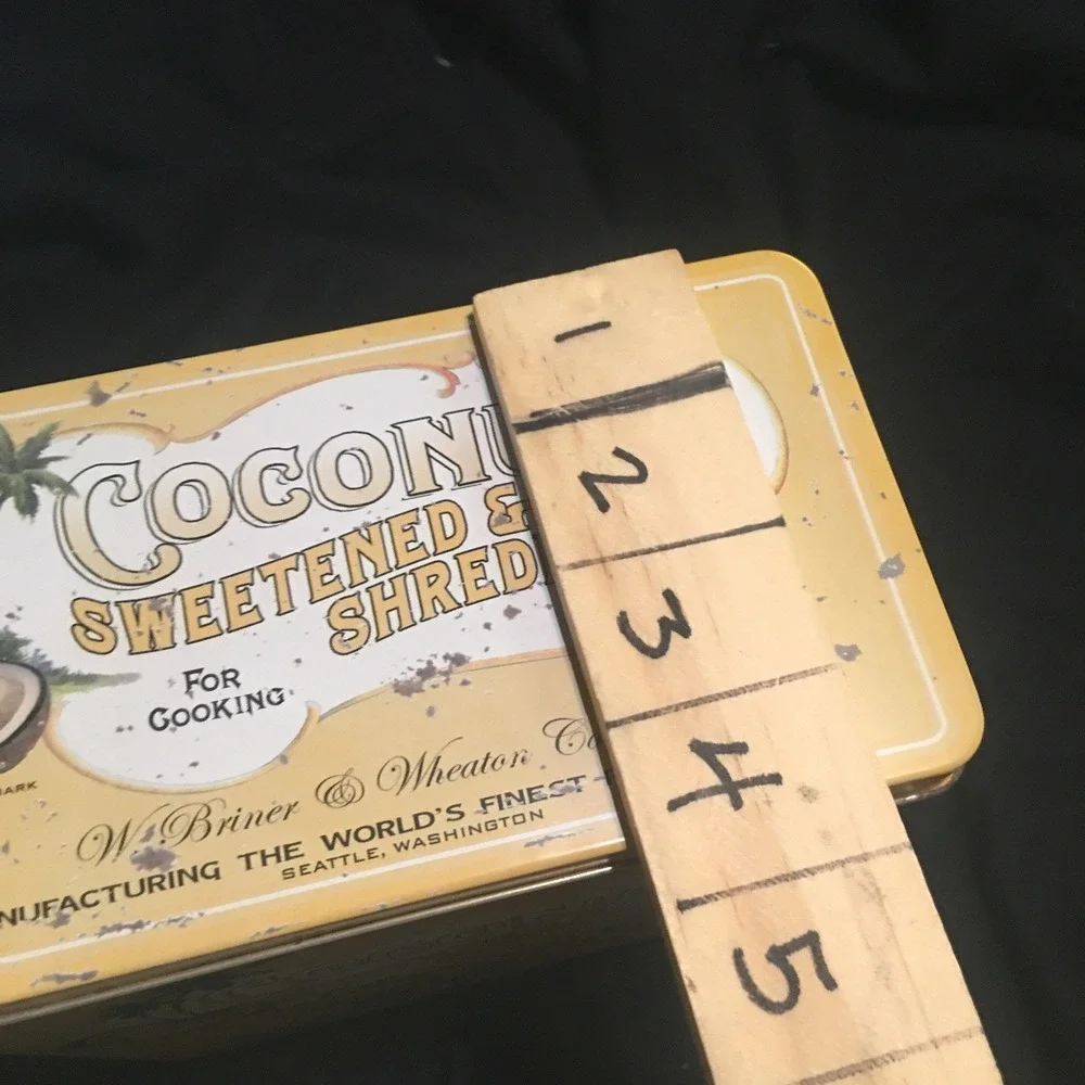 Vintage Reproduction Advertising Sweetened & Shredded Coconut Tin